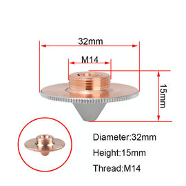 M11 Dia.28mm ขนาดเส้นผ่าศูนย์กลาง 0.8-6.0 มิลลิเมตรหัวตัดเลเซอร์สำหรับ WSX Empower ไฟเบอร์หัวตัดเลเซอร์