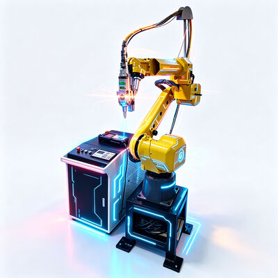 เครื่องตัดเลเซอร์หุ่นยนต์อุตสาหกรรม FANUC เครื่องตัดเลเซอร์ใยสาร 6 แกนสําหรับแผ่นโลหะและท่อด้วยความละเอียดสูง ± 0.01 มม