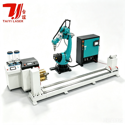 เครื่องพ่นเลเซอร์ CNC Robot พร้อมระบบป้อนสำหรับเสริมความแข็งแรงพื้นผิวโลหะ