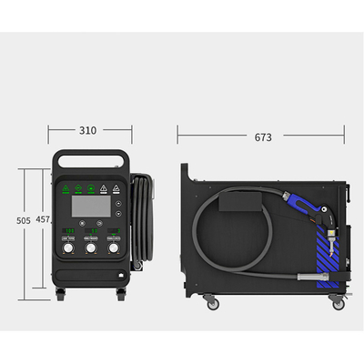 2024 เครื่องเชื่อมเลเซอร์มือถือแบบพกพาแบบลมเย็นขนาดเล็ก 1500W พร้อมเครื่องส่งสาย