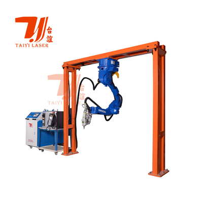 เครื่องตัดเลเซอร์ไฟเบอร์โลหะอัตโนมัติ ระบบแขนหุ่นยนต์ 6 แกน