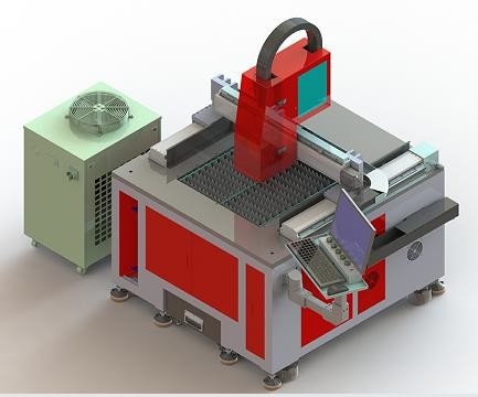 เครื่องตัดเลเซอร์ใยละเอียดขนาดเล็ก 600*600mm 1500W 2KW 3000W