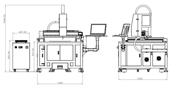 เครื่องตัดเลเซอร์ใยละเอียดขนาดเล็ก 600*600mm 1500W 2KW 3000W
