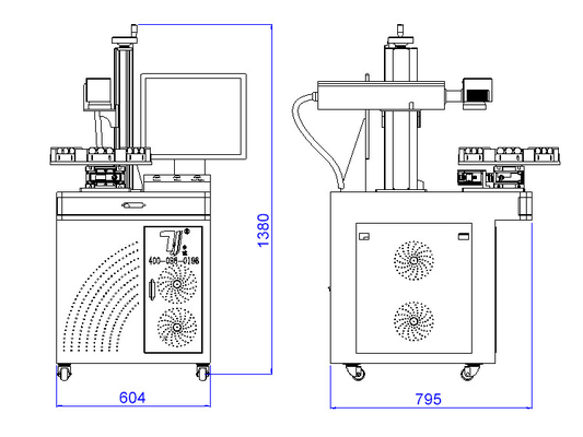 เครื่องหมายเลเซอร์ UV ที่กําหนดเองสําหรับตัวประกอบด้วยกล้อง CCD ระบบตั้งตําแหน่งภาพ