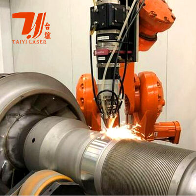 เครื่องเคลือบเลเซอร์หุ่นยนต์ 6000W สําหรับไม้ไฮดรอลิก ท่อท่อท่อท่อน้ํามัน และการสร้างชิ้นส่วนกระบอกใหม่