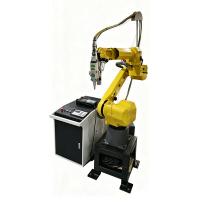 เครื่องตัดเลเซอร์ไฟเบอร์ 3 มิติแบบหุ่นยนต์ FANUC พร้อมพลังงานปรับ 1500W-6000W และเครื่องเปลี่ยนเครื่องมืออัตโนมัติสําหรับการผลิตชิ้นส่วนโลหะที่ซับซ้อน
