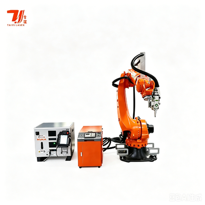 KUKA KR35 เครื่องปั่นเลเซอร์หุ่นยนต์ 6 แกน 4000W IPG แหล่งไฟเบอร์เลเซอร์สําหรับรถยนต์