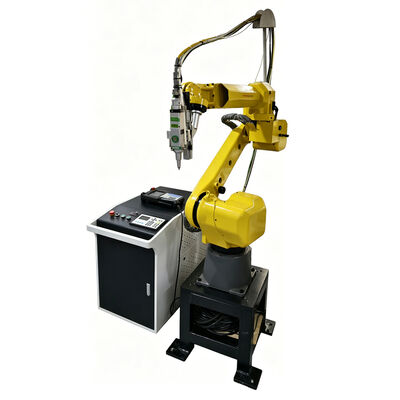เครื่องตัดเลเซอร์หุ่นยนต์ 6 แกน FANUC ความแม่นยําสูง ± 0.05 มม สําหรับคอนทรู 3 มิติในอุตสาหกรรมผลิตรถยนต์