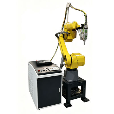 เครื่องตัดเลเซอร์หุ่นยนต์ 6 แกน FANUC พร้อมโปรแกรมออฟไลน์ 3 มิติ สําหรับส่วนประกอบอะลูมิเนียมและเหล็กไทเทเนียมด้านอากาศ