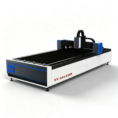 เครื่องตัดเลเซอร์ไฟเบอร์ CNC โลหะ 3KW สำหรับแผ่นเหล็ก พร้อมแหล่งกำเนิดแสง IPG Raycus